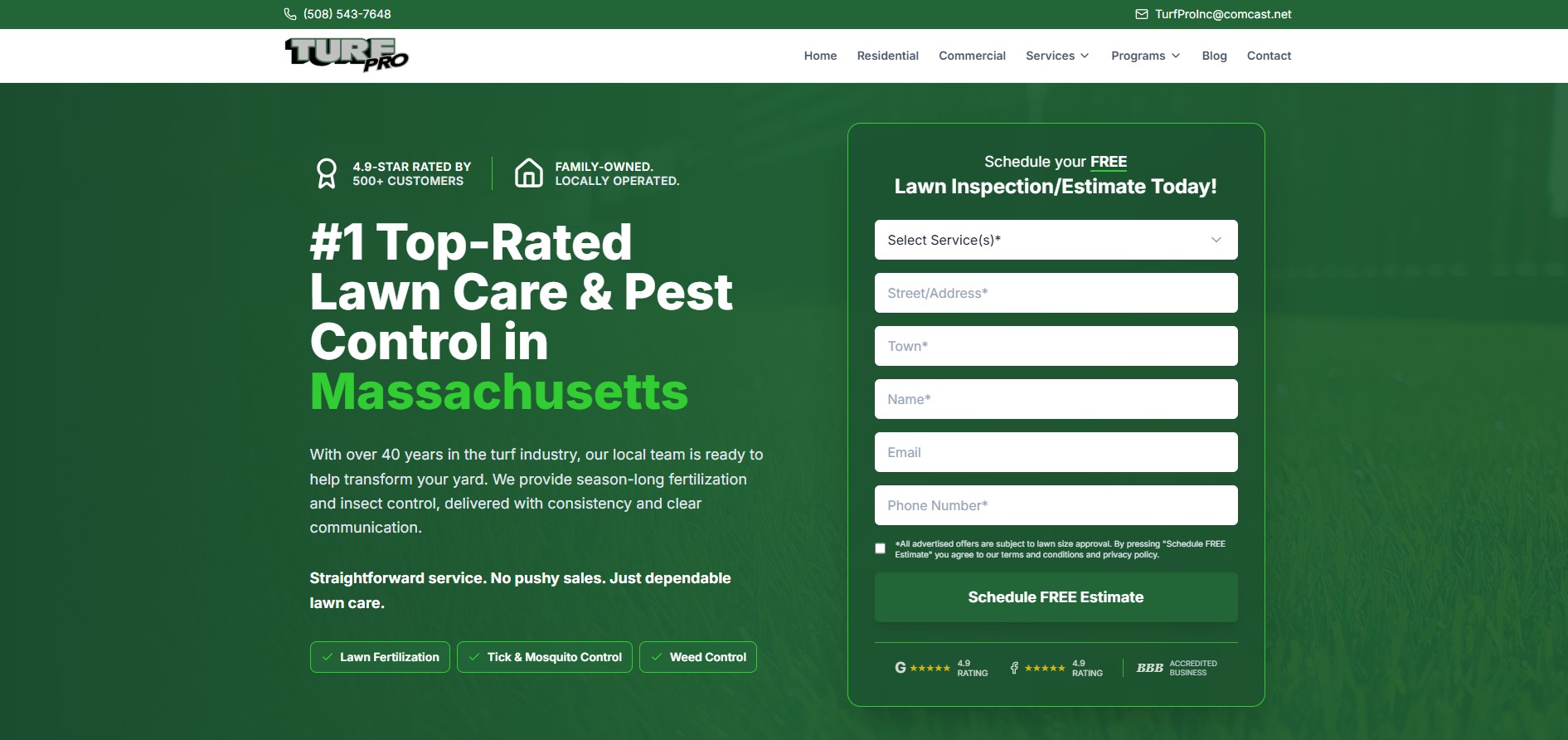 website designed for lead conversion